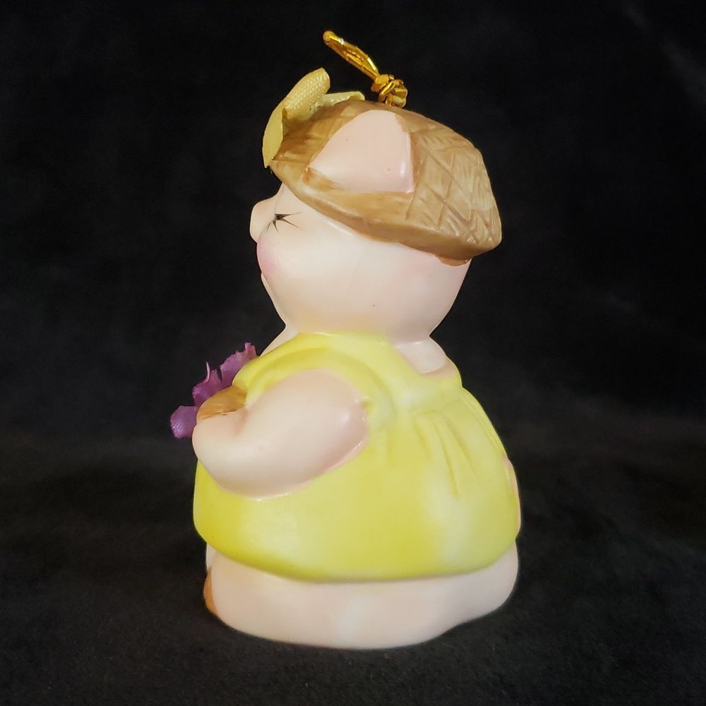 Vintage Miniature Ceramic Pig Bell - Picture 2 of 7